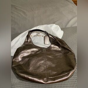 Coach Shimmering gunmetal Hobo Bag